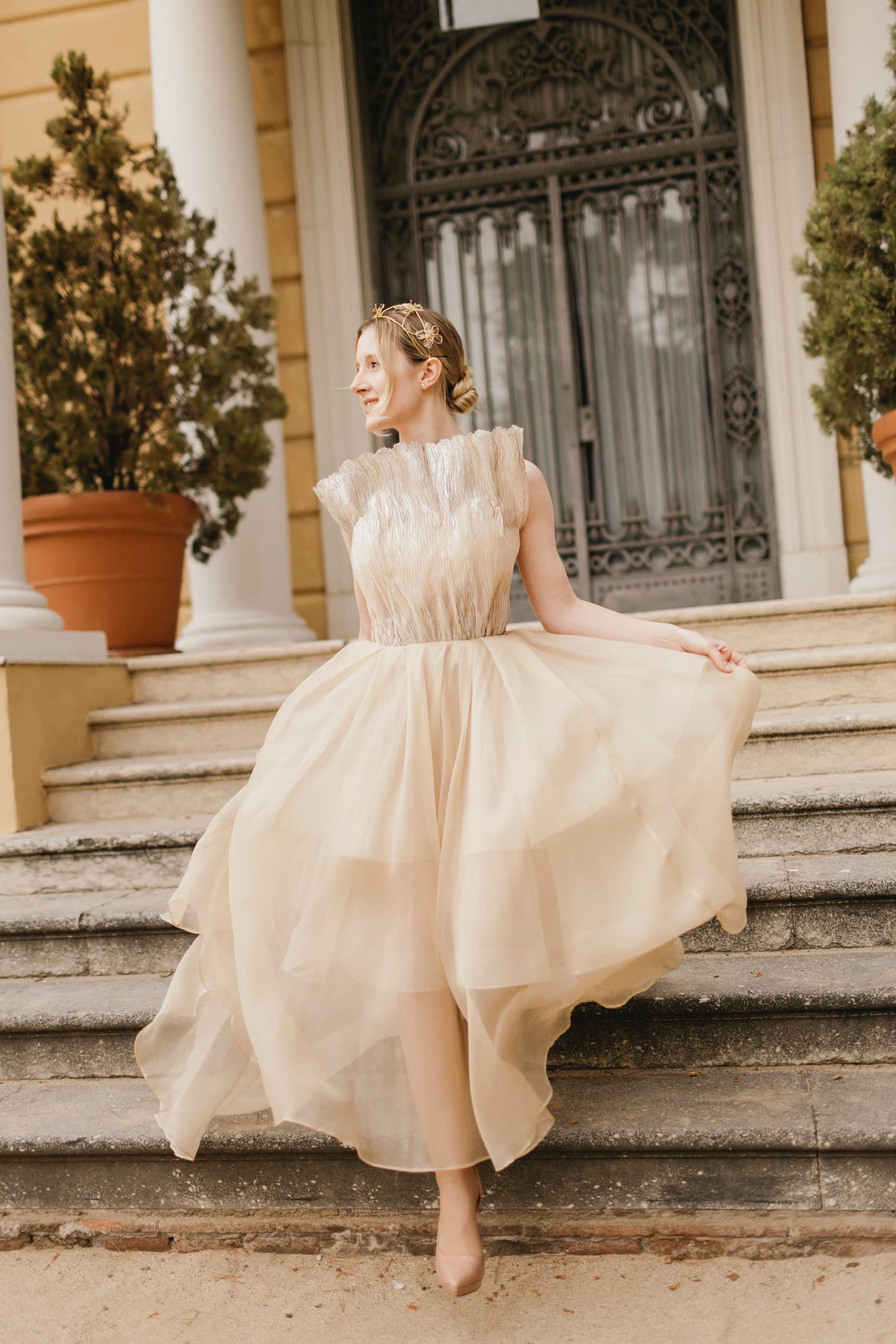 Look Brisa — Chifón · Mangas caídas